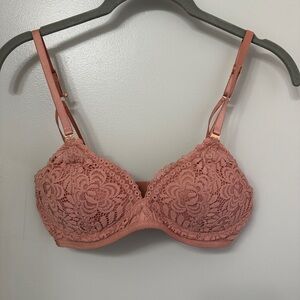 Aerie Real Power Wireless Push Up Far Out Lace Bra